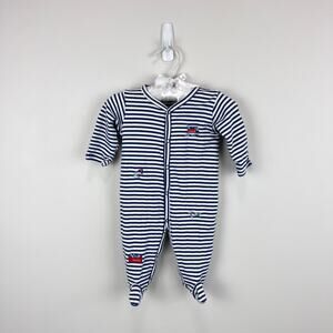 Kissy Kissy Striped Toolbox Footie Coverall 0-3 Months